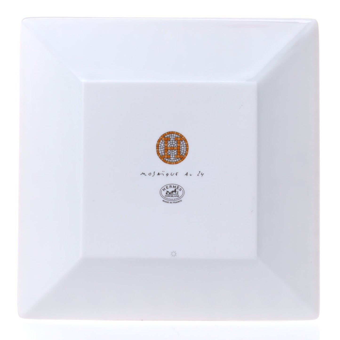 Porcelain Mosaique au 24 Square Plate N°2 Gold