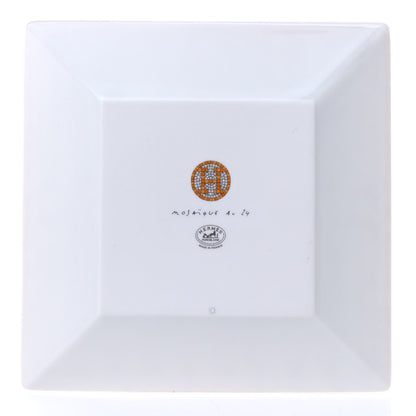Hermes Porcelain Mosaique au 24 Square Plate N°2 Gold 2 of 3