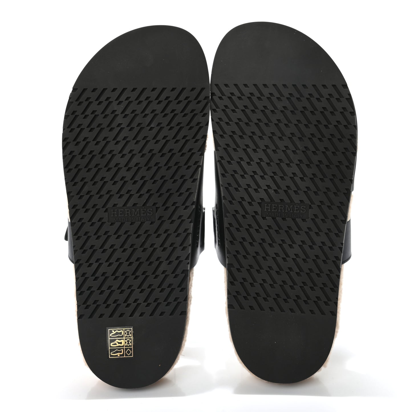 Veau Indios Woolskin Mens Chypre Sandals 42 Black Ecru