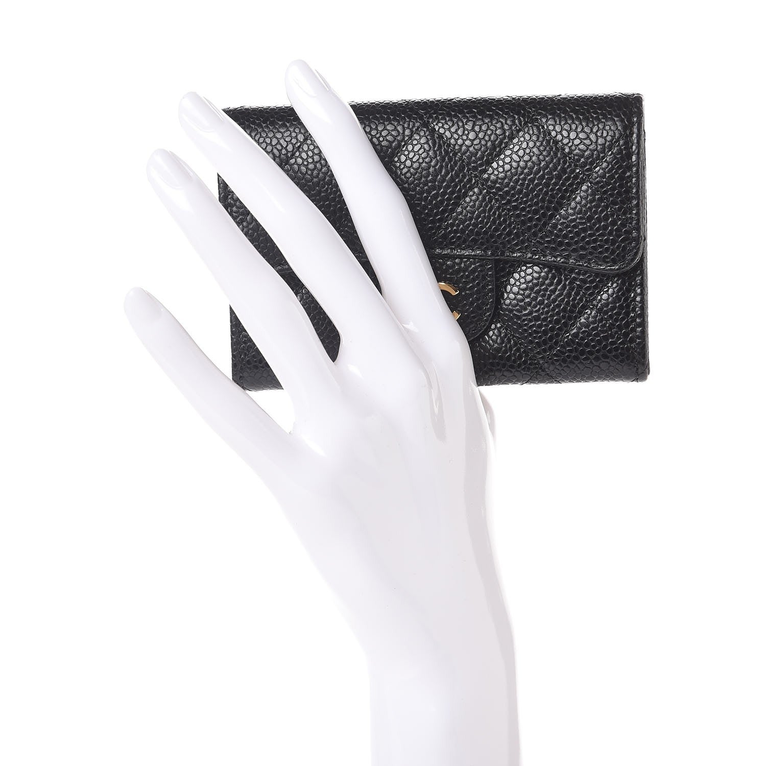 Chanel Caviar Quilted Flap Card Holder Black 2 of 9