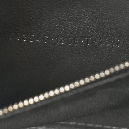Balenciaga Shiny Calfskin Crocodile Embossed Small Hourglass Top Handle Bag Dark Grey 8 of 19