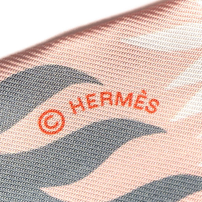 Hermes Silk Le Charme D Orphee Twilly Gris Acier Rose Poudre 4 of 4