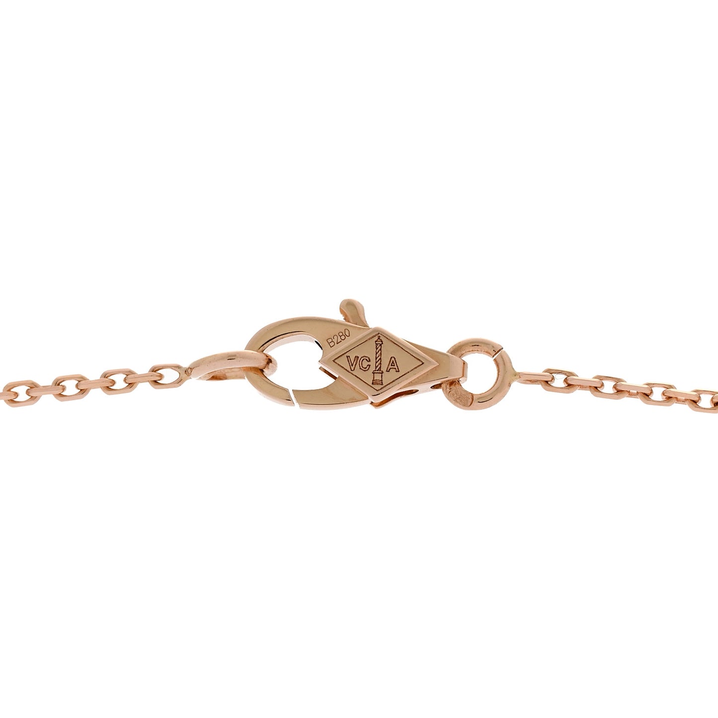 18K Rose Gold Diamond Mini Frivole Pendant Pave Necklace