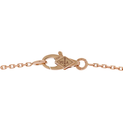 Van Cleef & Arpels 18K Rose Gold Diamond Mini Frivole Pendant Pave Necklace 4 of 5