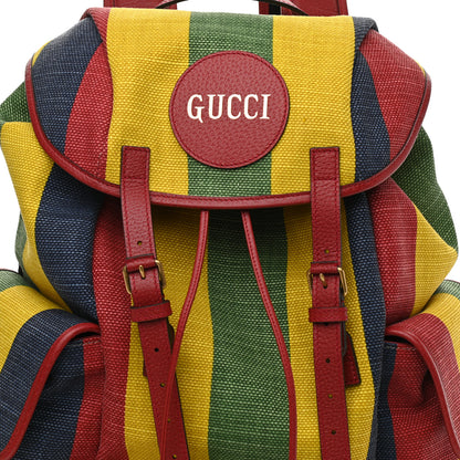 Gucci Canvas Marley Stripe Script Logo Gucci 100 Backpack Multicolor 8 of 11