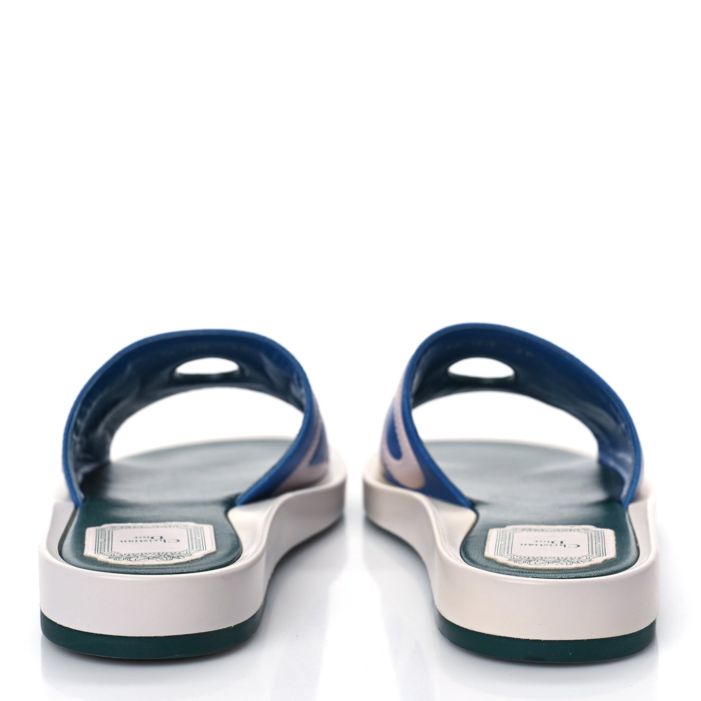 Calfskin Logo Slide Sandals 36 Multicolor