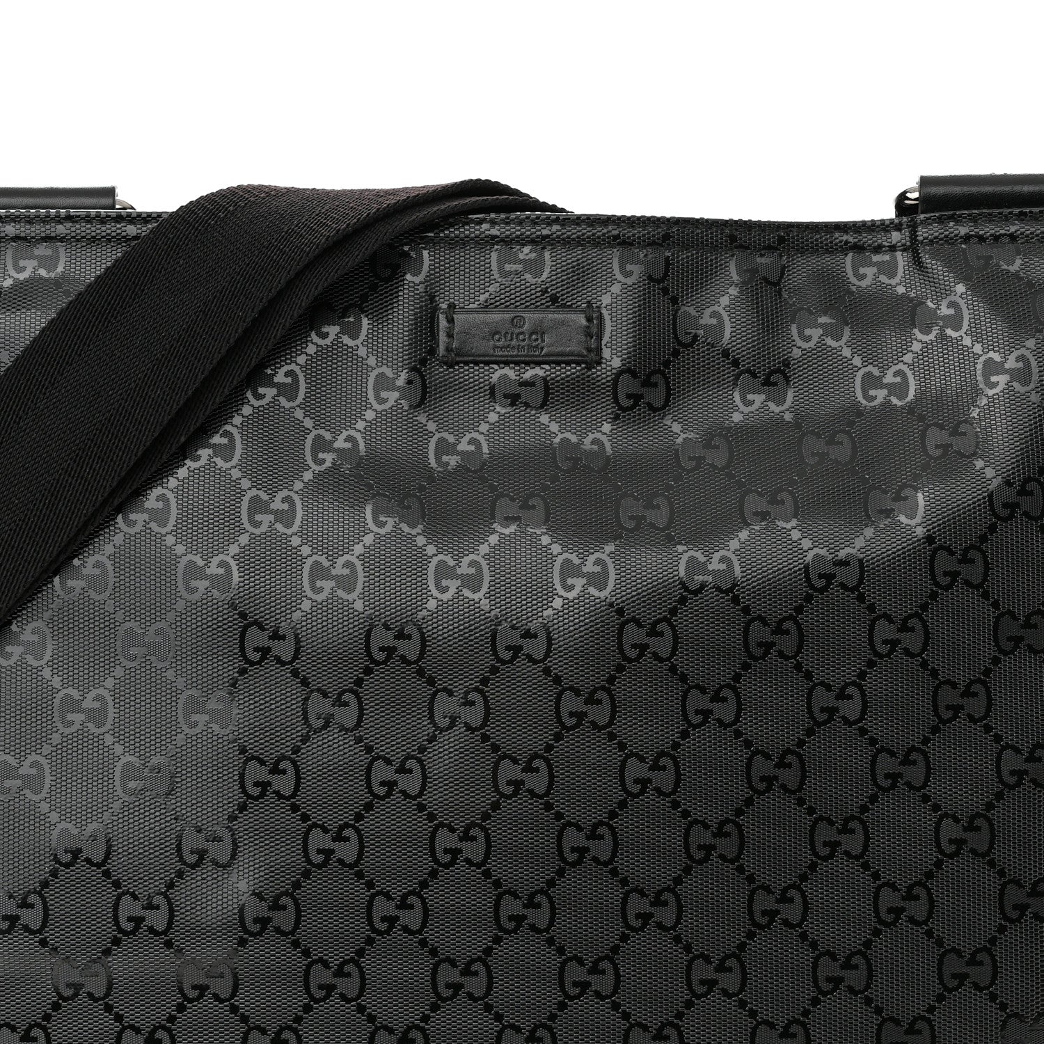 Gucci Imprime Monogram Medium Flat Messenger Bag Black 7 of 9