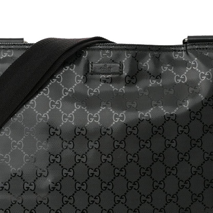 Gucci Imprime Monogram Medium Flat Messenger Bag Black 7 of 9
