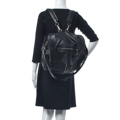 Alexander Wang Lambskin Marti Backpack Bag Washed Black Rhodium Hardware 2 of 7