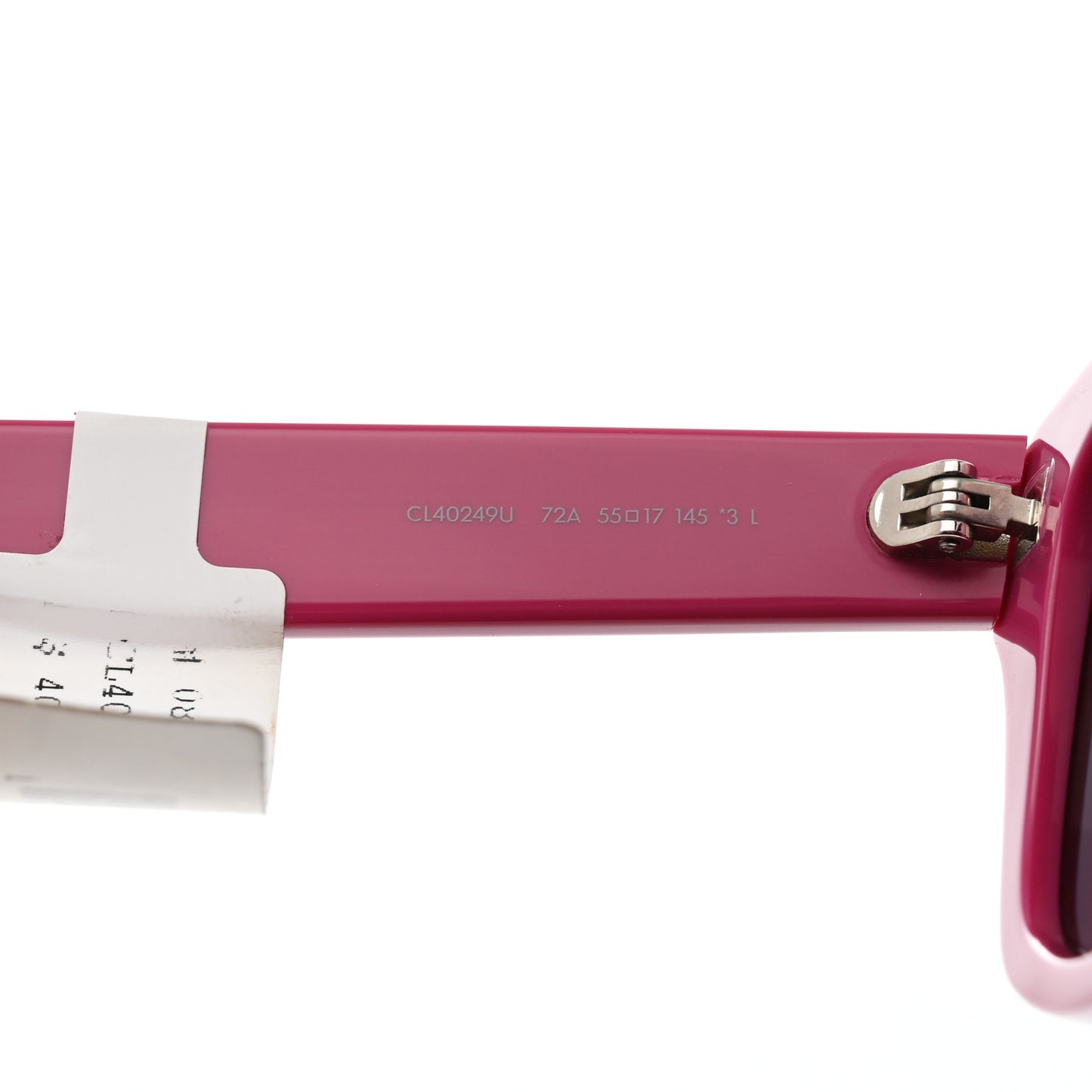 Acetate Square Sunglasses CL40249U Shiny Pink Smoke