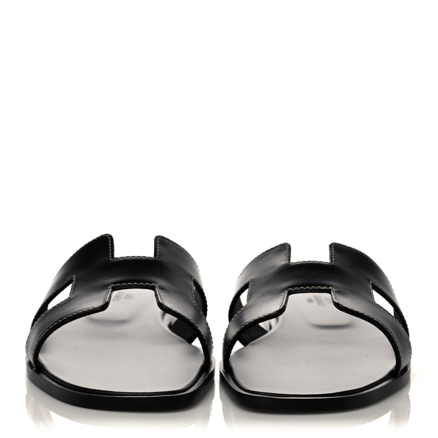 Box Calfskin Oran Sandals 38.5 Black