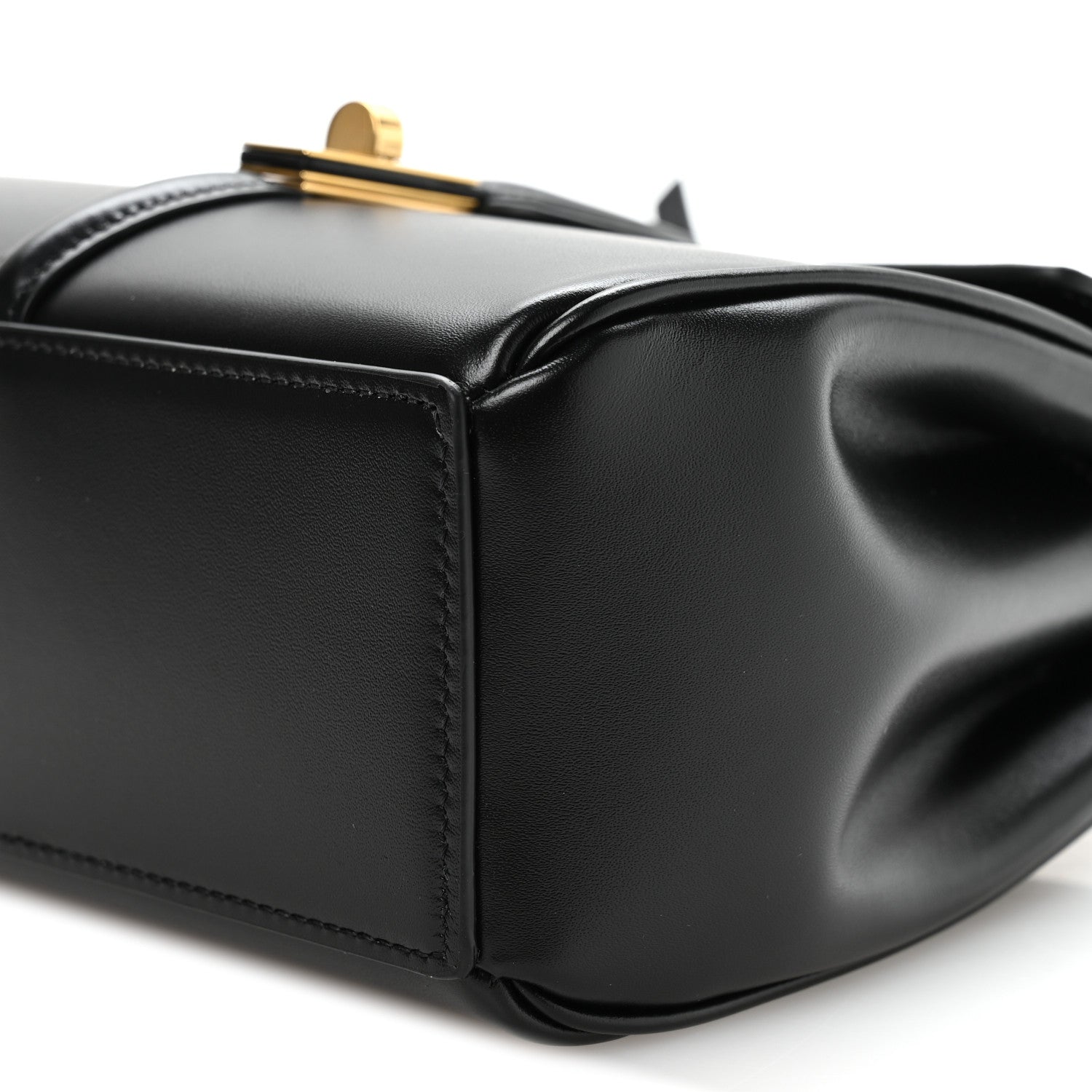 Celine Satinated Calfskin Mini 16 Top Handle Bag Black 1832586