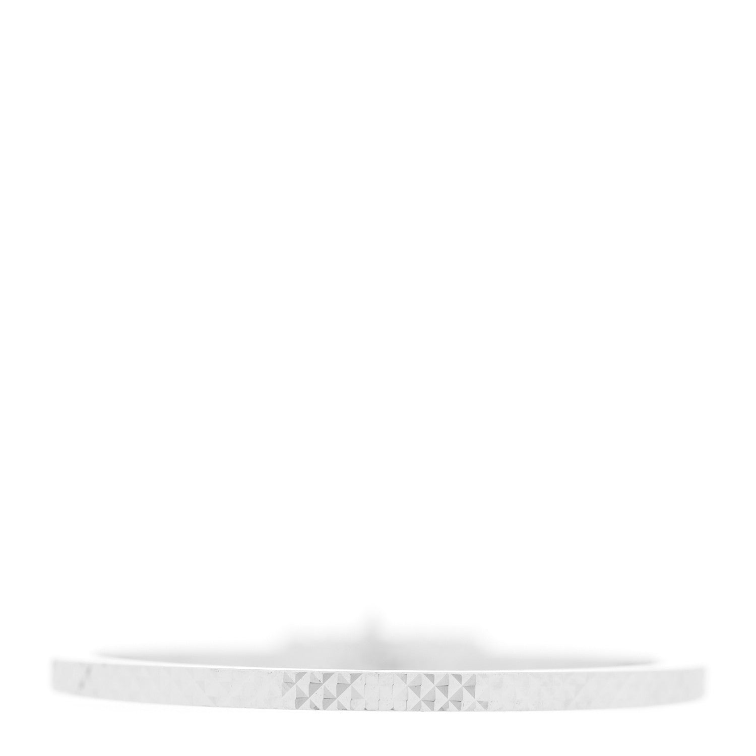 Gucci 18K White Gold Diamond GG Running Charm Ring 55 7.25 3 of 6