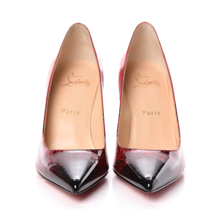 Christian Louboutin Patent Logo Degrade Decollete 554 85 Pumps 37 Black Loubi 2 of 7