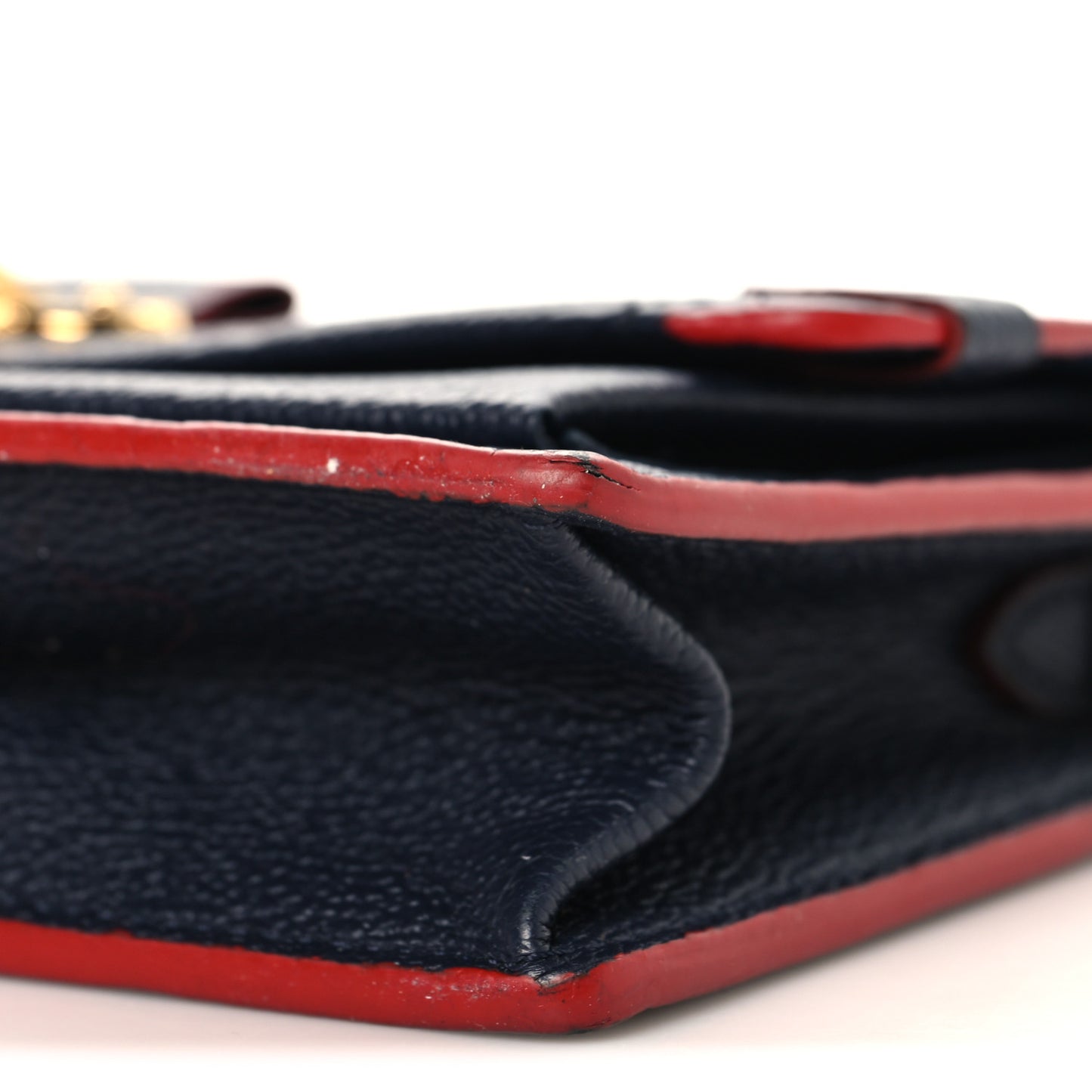 Empreinte Vavin Chain Wallet Marine Rouge