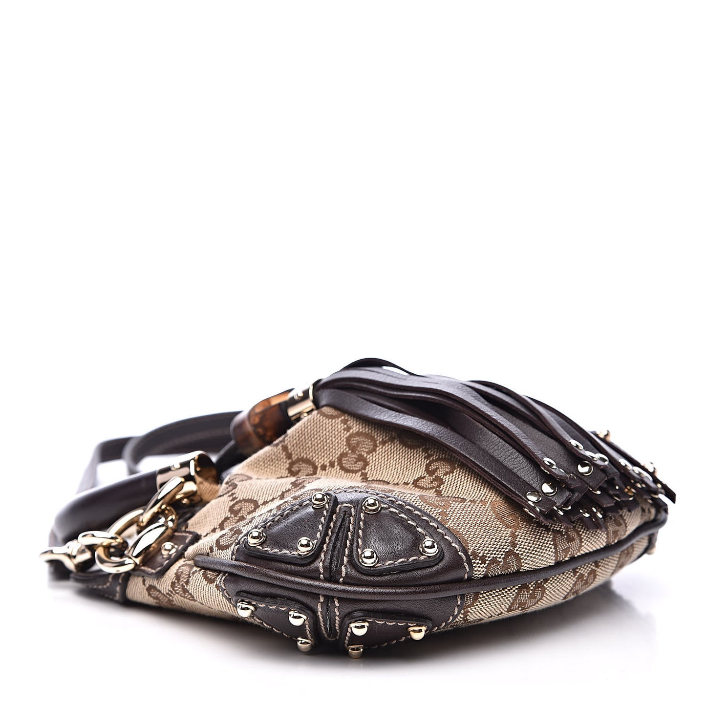 Monogram Mini Indy Top Handle Bag Dark Brown