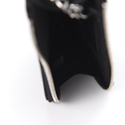 Chanel Caviar Camellia Embossed Key Holder Case Black 9 of 11