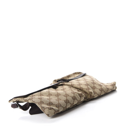 Gucci GG Monogram Web Double Pocket Belt Bag Dark Brown 4 of 12