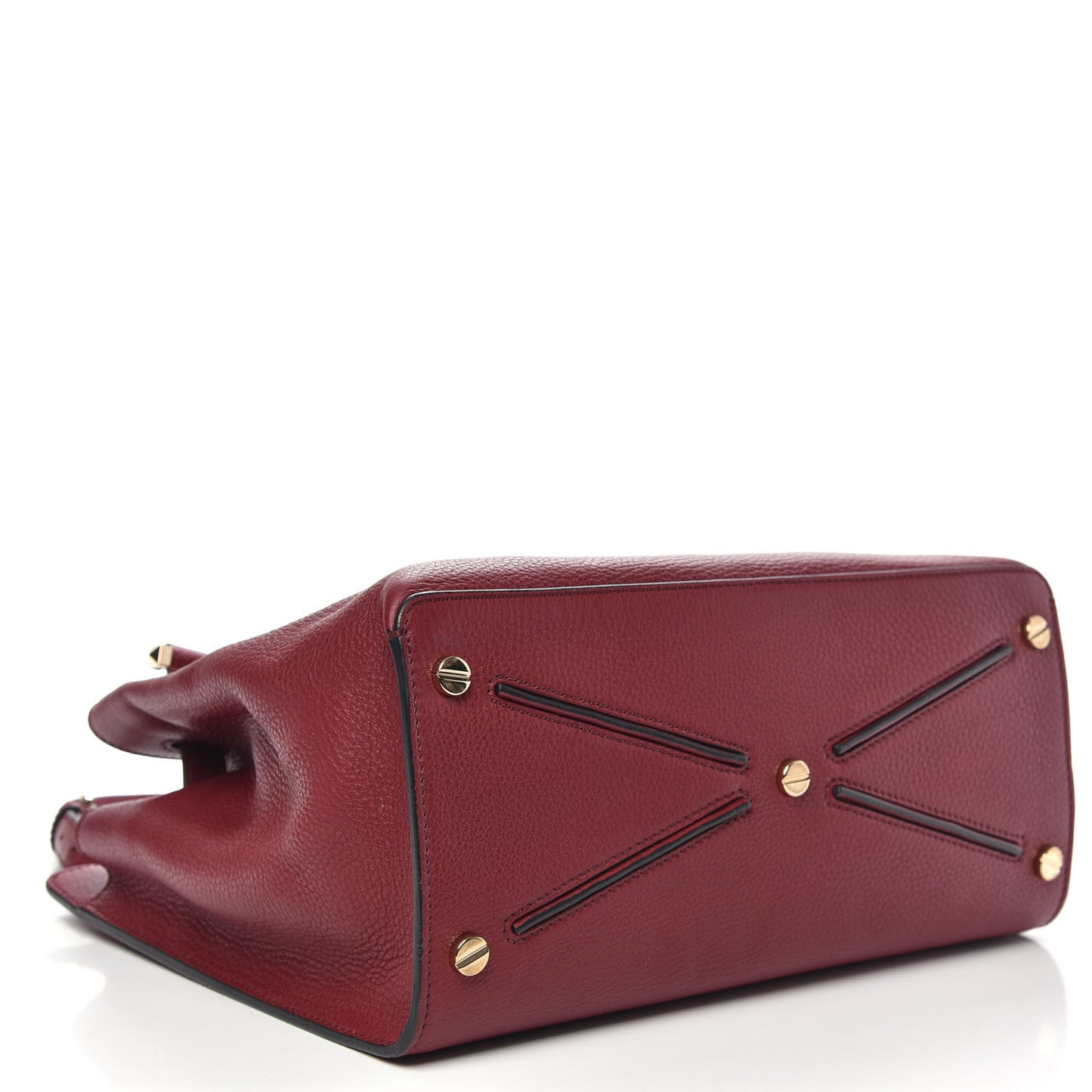 Pebbled Calfskin Large JoyLock Satchel Camelia