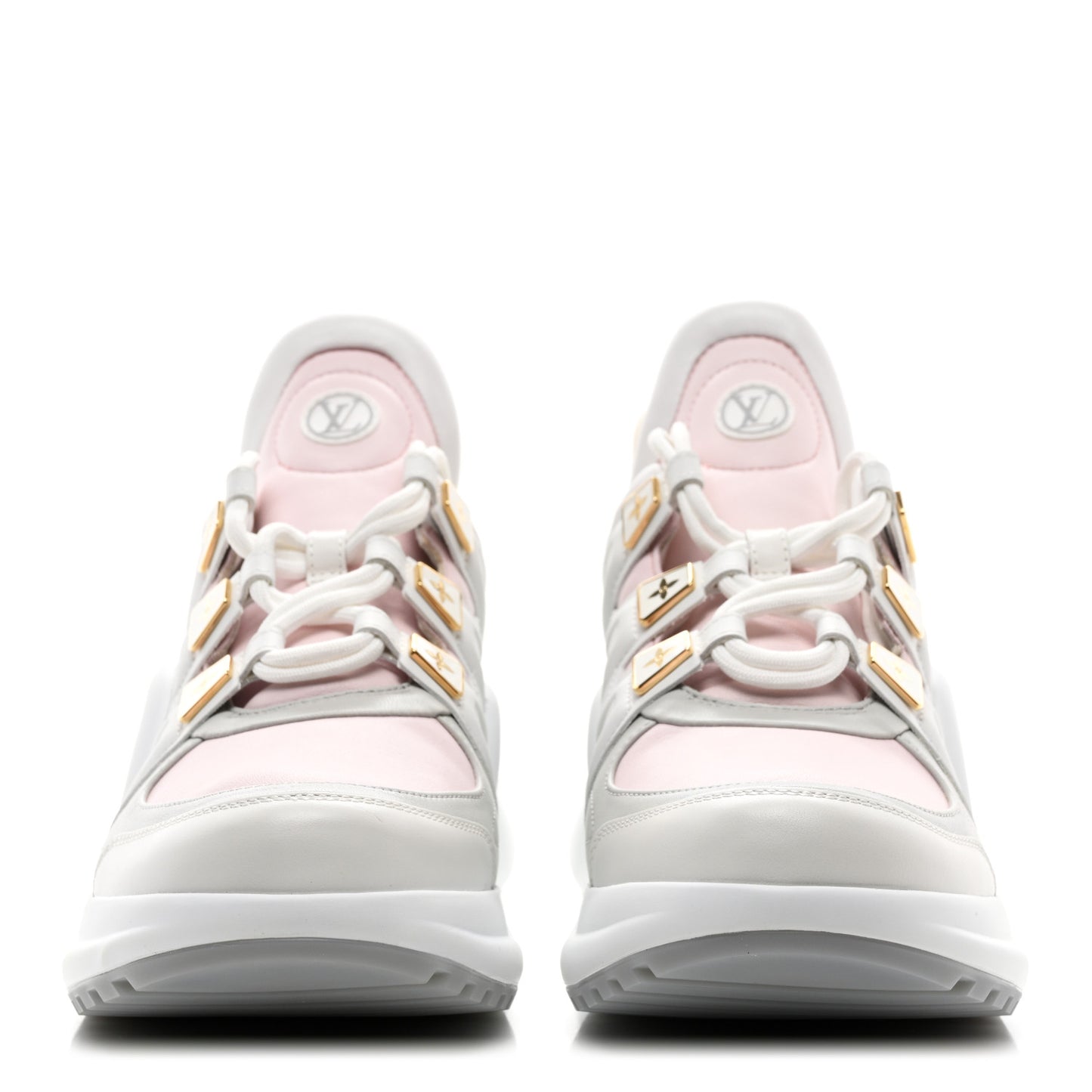 Calfskin LV Archlight Sneaker 40 Pink Gray Neon Yellow