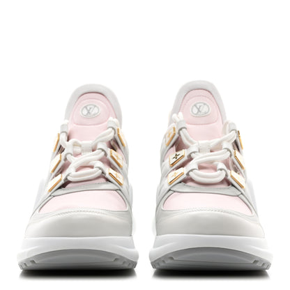 Louis Vuitton Calfskin LV Archlight Sneaker 40 Pink Gray Neon Yellow 2 of 8