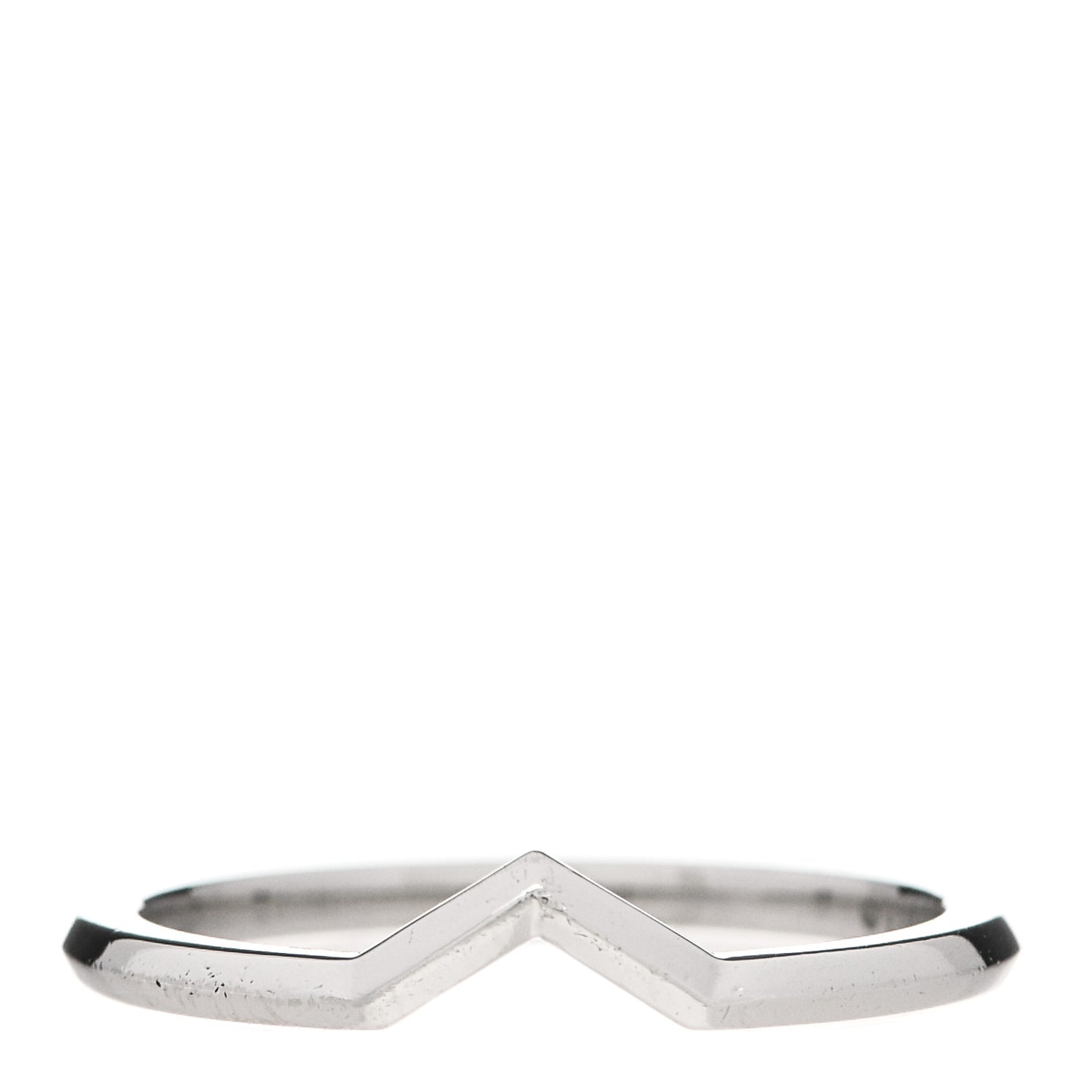 Platinum V Band Ring 52 6