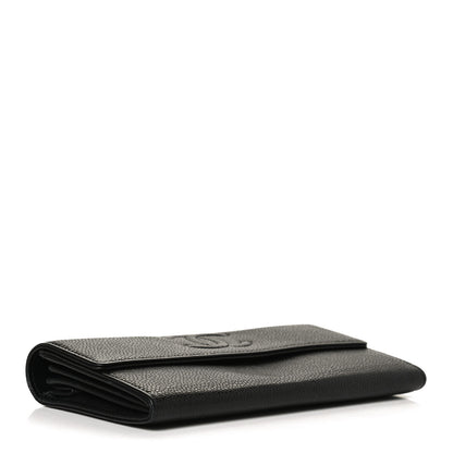 Chanel Caviar Timeless CC Large Gusset Flap Wallet Black 4 of 12