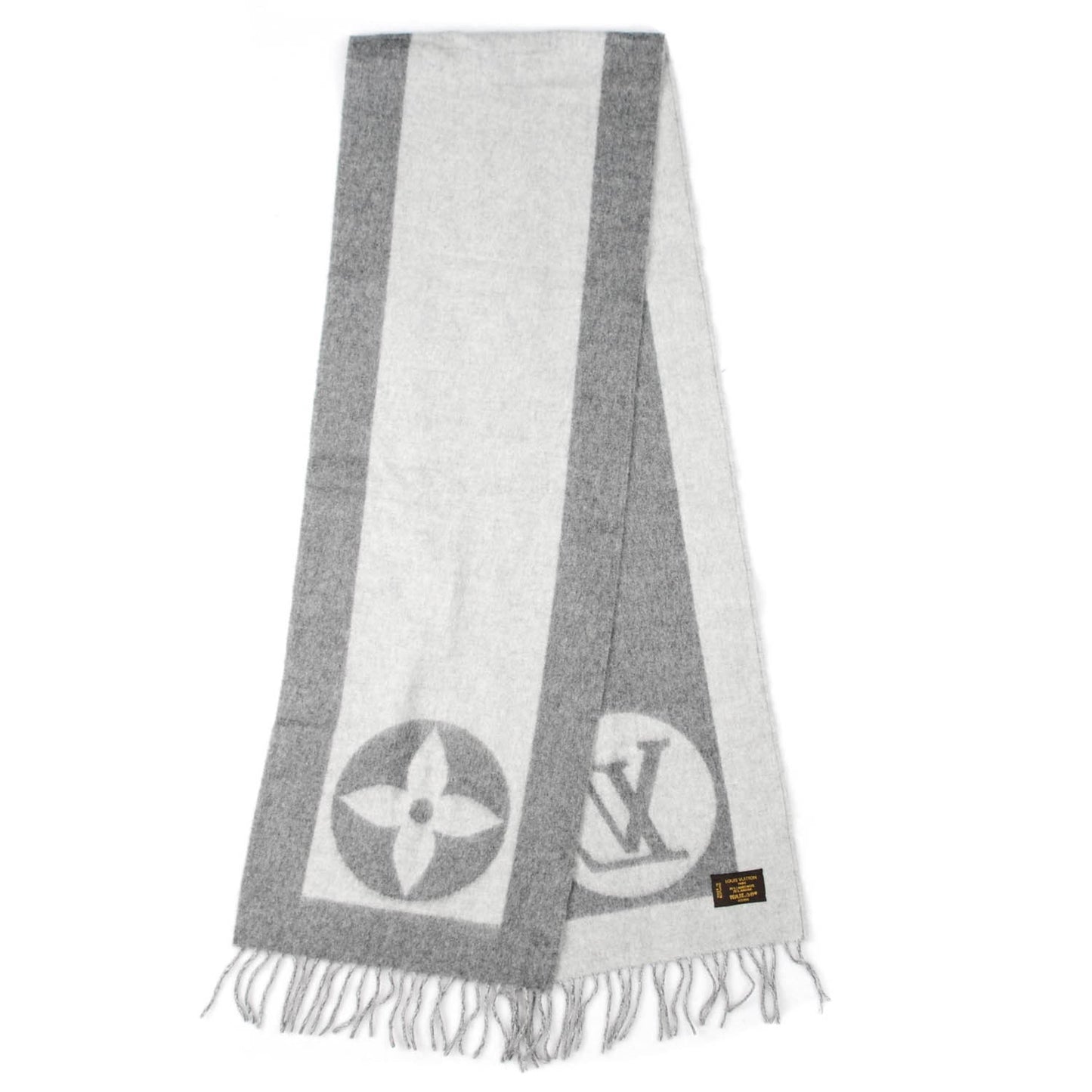 Lambswool Angora Cardiff Scarf Grey