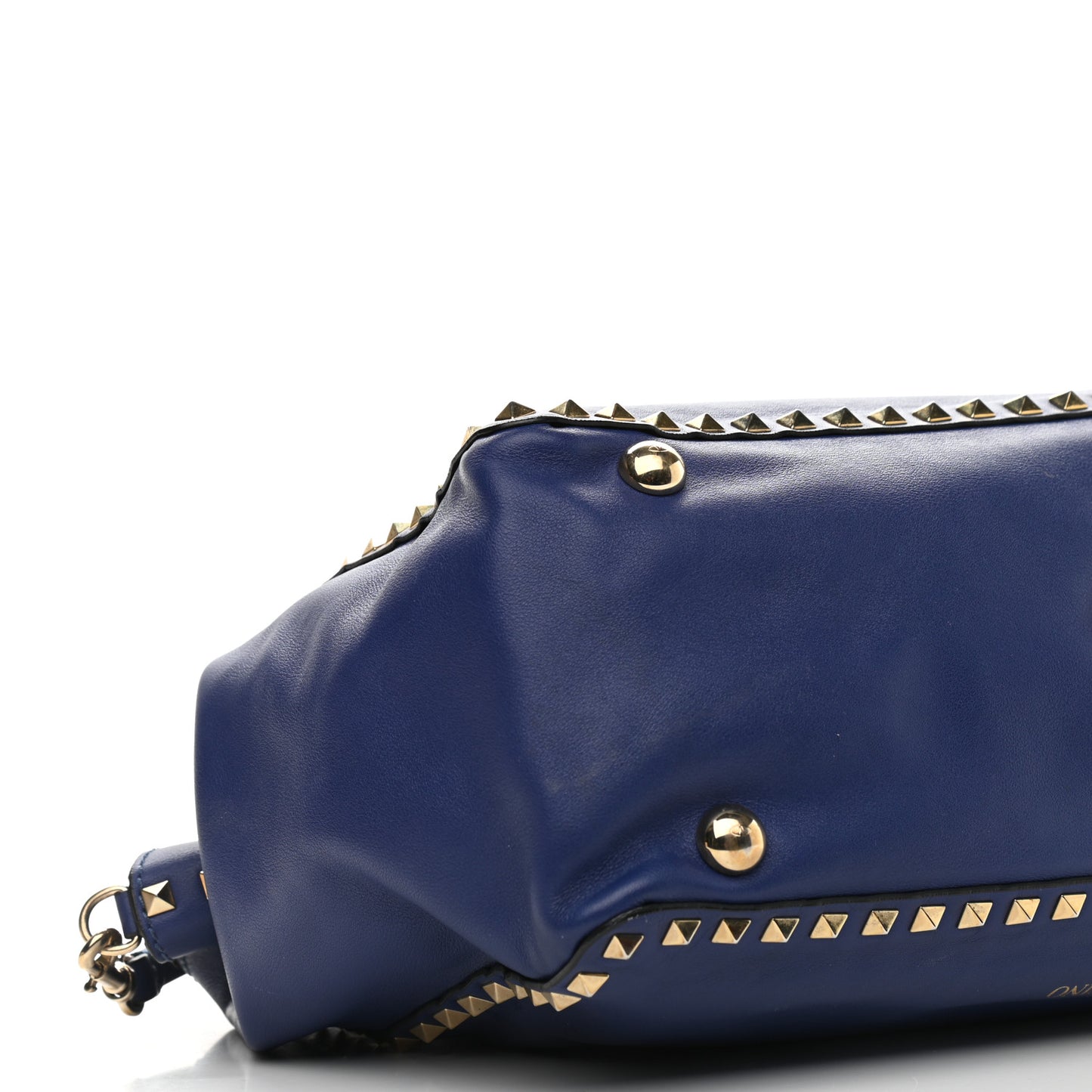 Vitello Medium Rockstud Tote Blue China