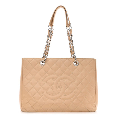 Chanel Caviar Quilted Grand Shopping Tote GST Beige Clair 1 of 11