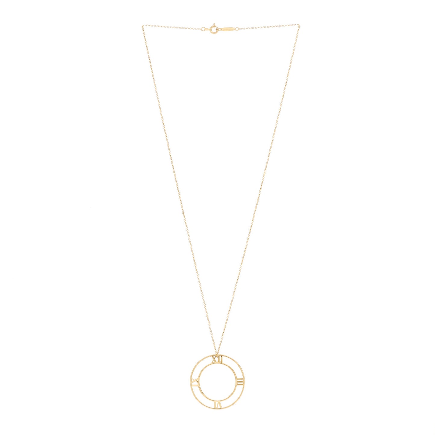 18K Yellow Gold Large Atlas Open Pendant Necklace