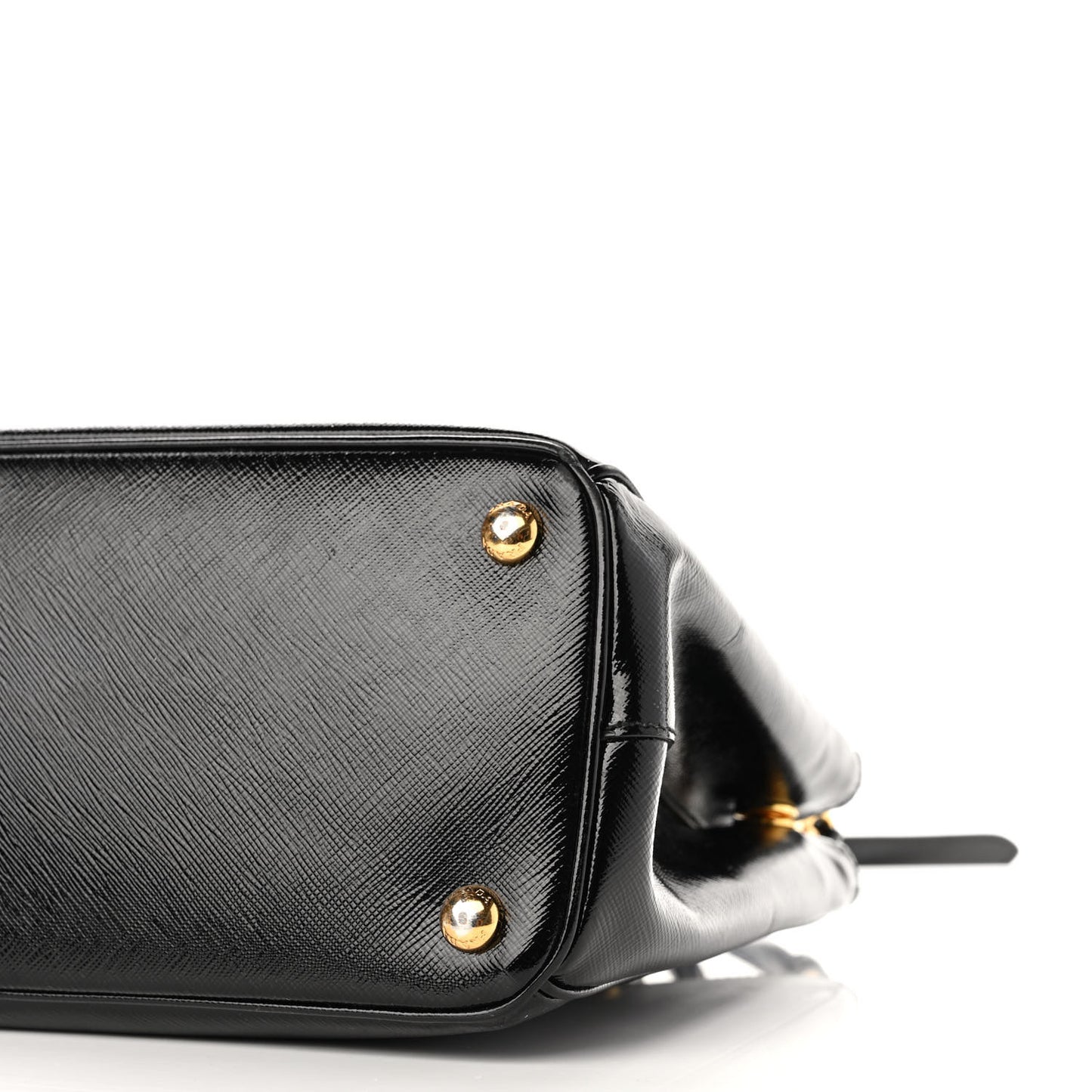 Saffiano Vernice Small Galleria Double Zip Tote Black