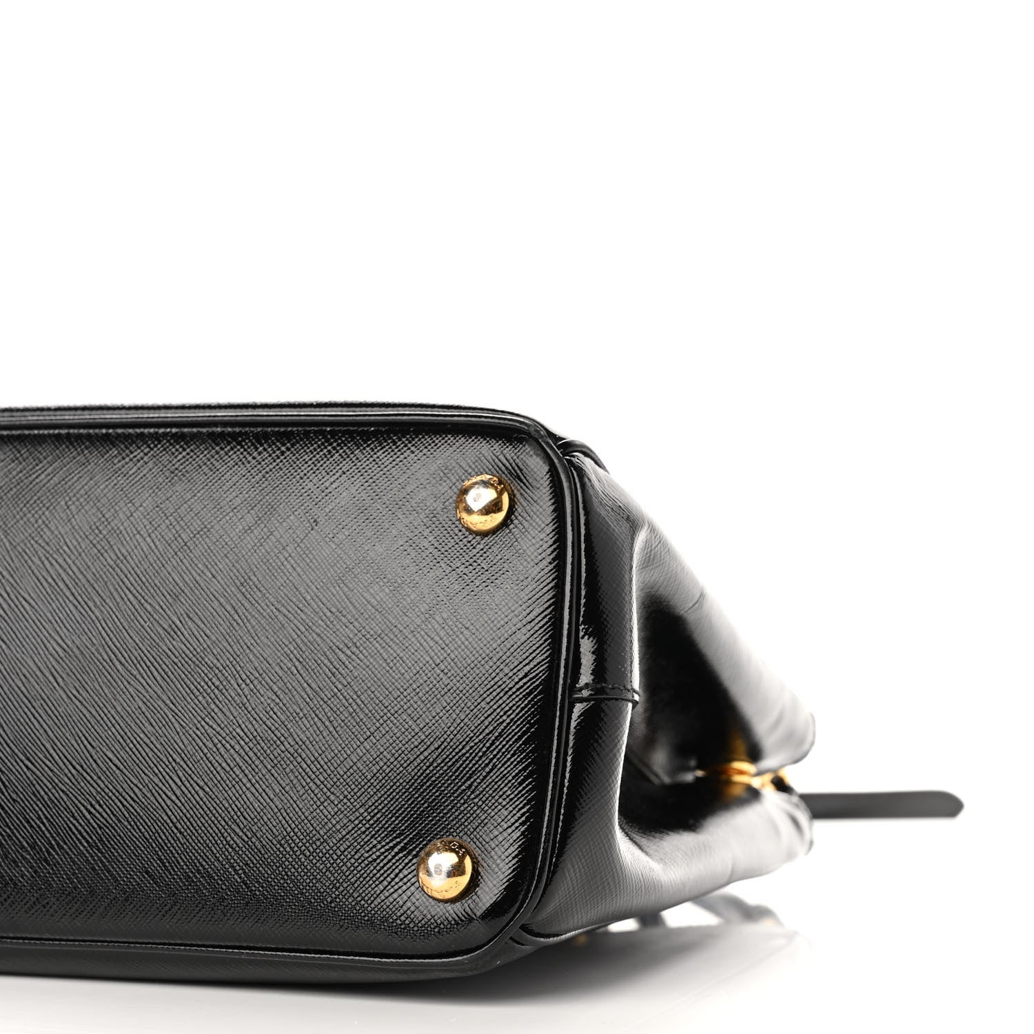 Prada Saffiano Vernice Small Galleria Double Zip Tote Black 9 of 12
