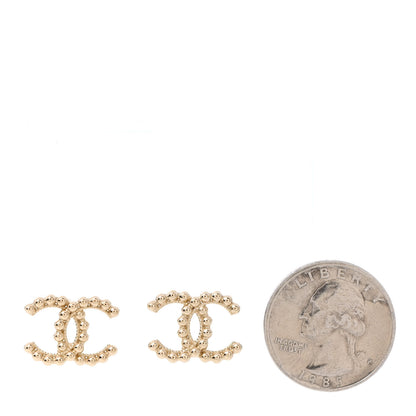 Chanel Metal Bead CC Earrings Gold 2 of 5