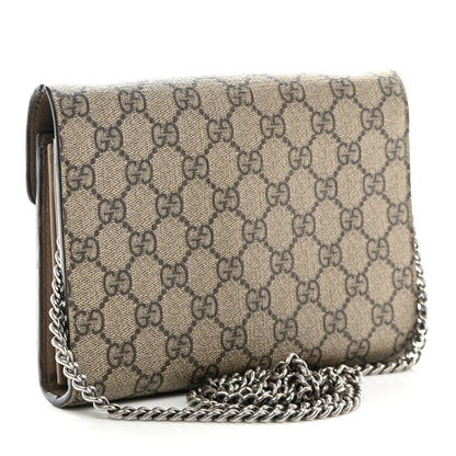 Gucci GG Supreme Monogram Mini Dionysus Chain Wallet Beige Taupe 3 of 12
