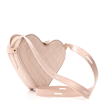 Louis Vuitton Lambskin Embossed Monogram Fall In Love Sac Coeur Light Pink 2 of 8