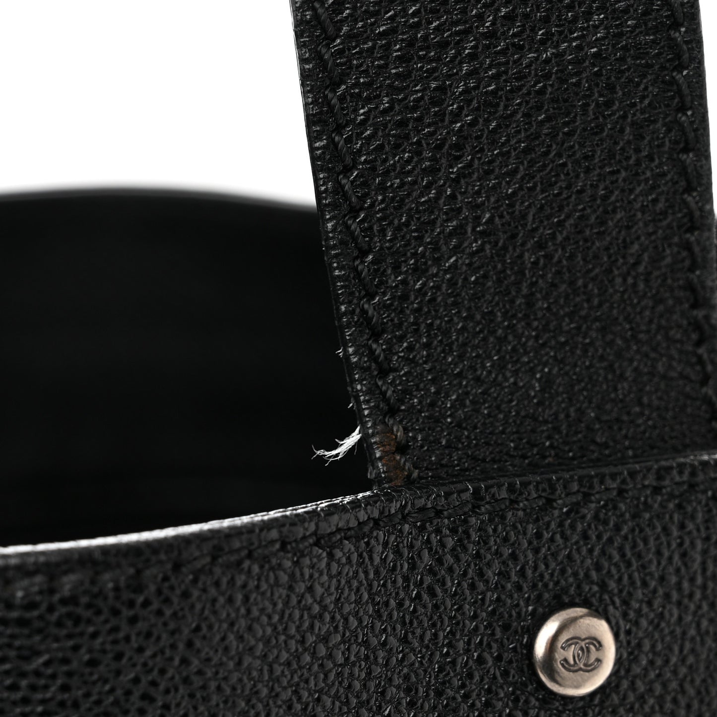 Goatskin Perforated Large CC Tote Black
