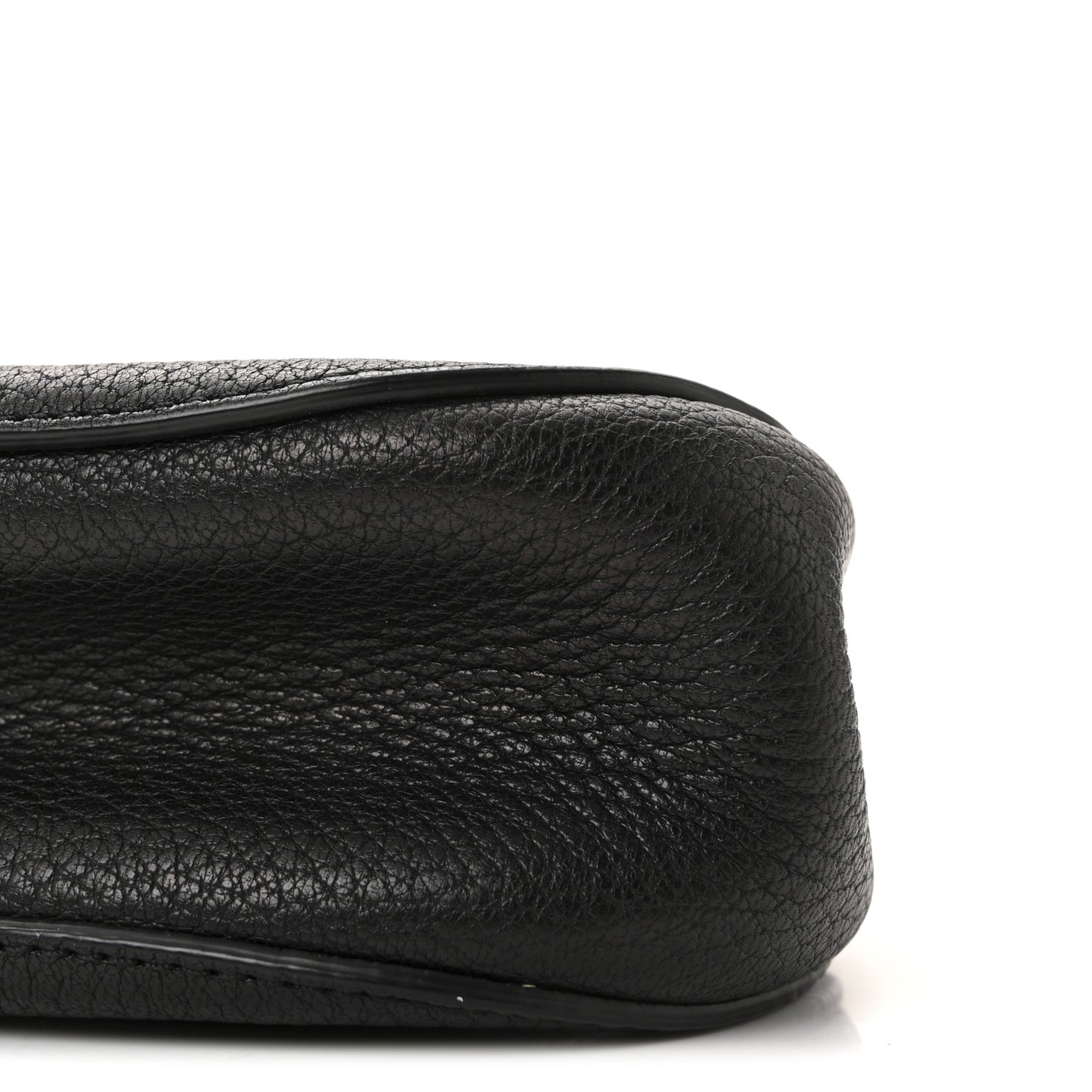 Grained Lambskin Nano Drew Shoulder Bag Black