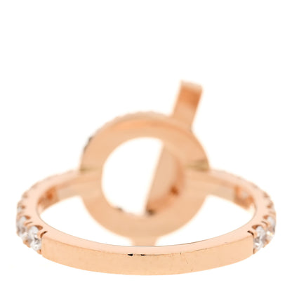 Hermes 18K Rose Gold Diamond Finesse Ring 48 4.5 3 of 7