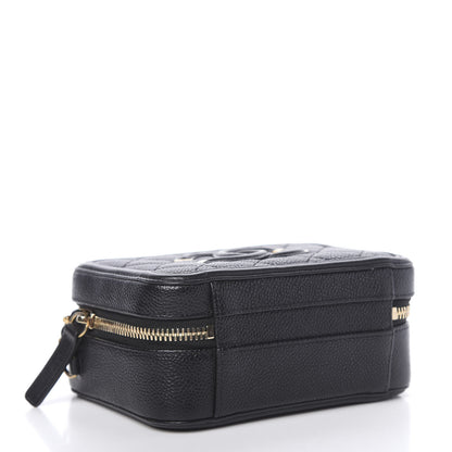 Chanel Caviar Quilted Small CC Filigree Vanity Case Black 4 of 10