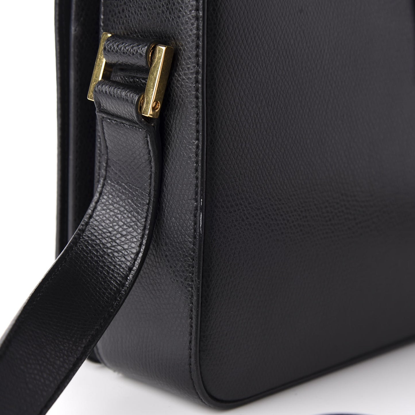 Textured Calfskin Medium Classic Monogram Universite Bag Black