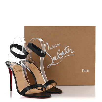 Christian Louboutin Shiny Nappa PVC Jonatina 100 Sandals 38.5 Black 9 of 9