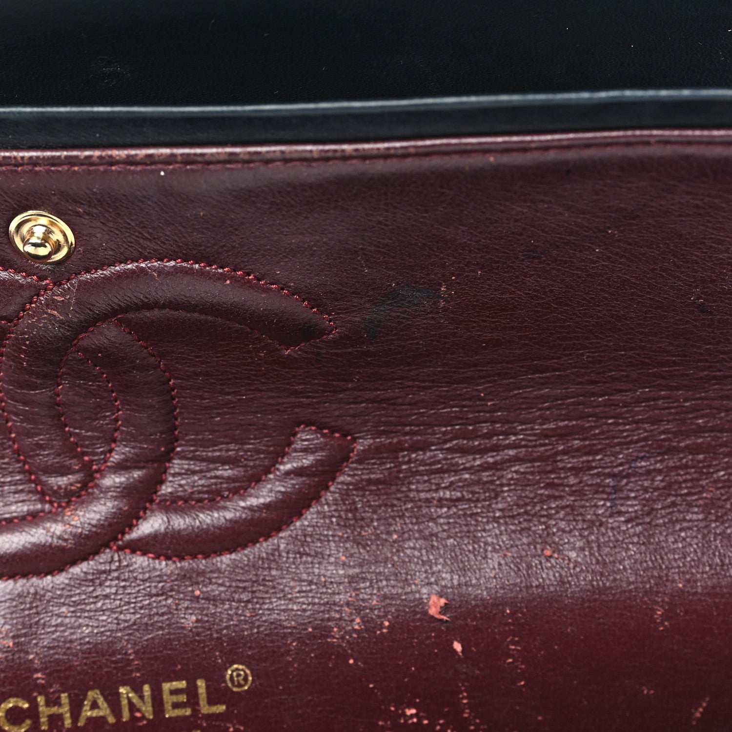 Chanel Lambskin Quilted Medium Double Flap Navy 12 of 15