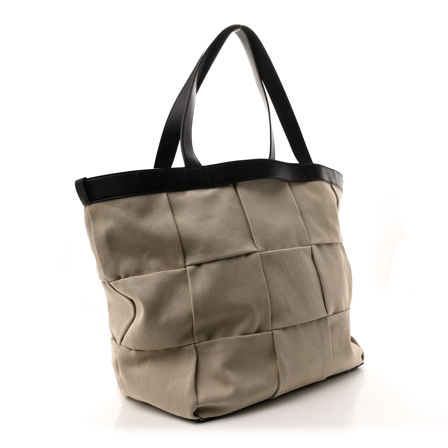 Bottega Veneta Canvas Nappa Intreccio Arco Tote Griege Fondant 3 of 11