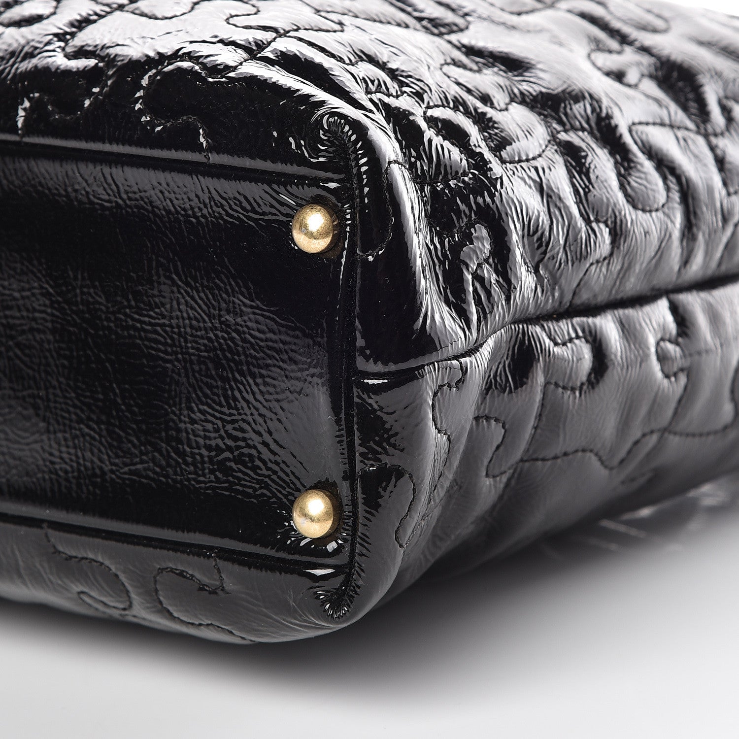 Chanel Crackled Patent Puzzle Tote Black 9 of 9
