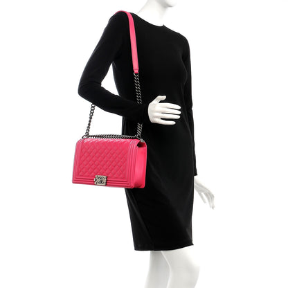 Chanel Lambskin Quilted New Medium Boy Flap Pink 2 of 8