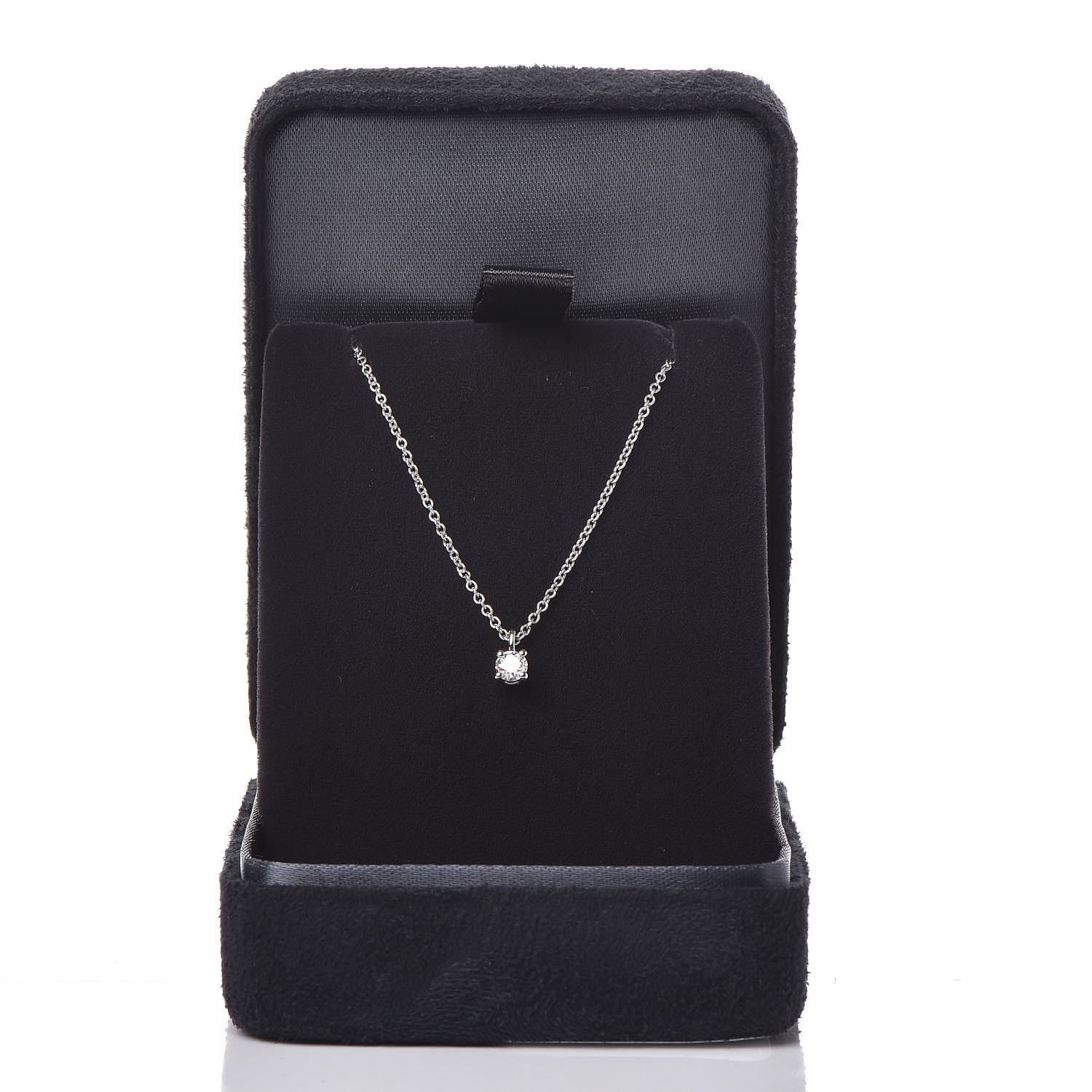 Tiffany Platinum Diamond .12ct Solitaire Pendant Necklace 8 of 8