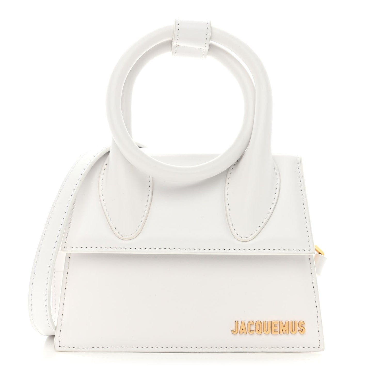 Smooth Calfskin Le Chiquito Noeud White