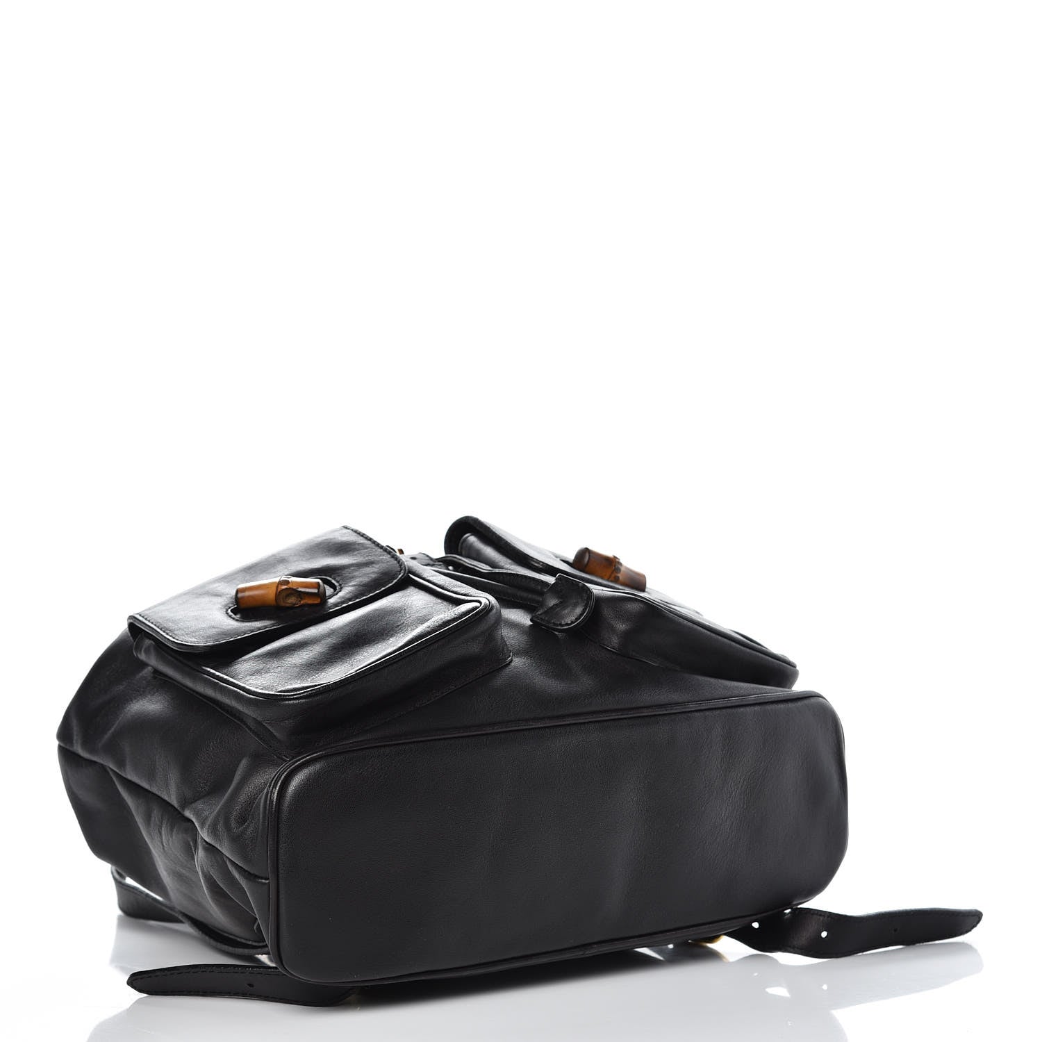 Gucci Calfskin Bamboo Backpack Black 4 of 15