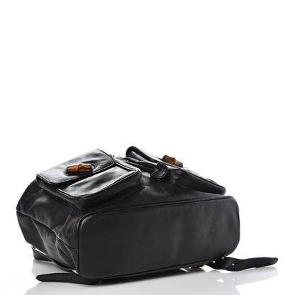 Gucci Calfskin Bamboo Backpack Black 4 of 15